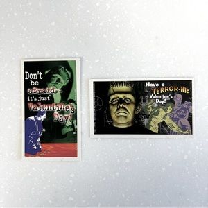 Universal Studios vintage retro Frankenstein Valentine’s Day cards